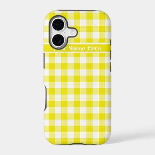 Country Gingham in Lemon Yellow and White