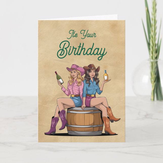 Country Girl Birthday Card (Front)