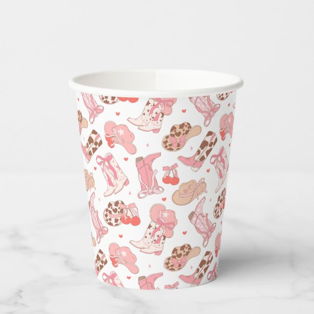 Country Girl Cowboy Boots n’ Hats Paper Cups (Left)