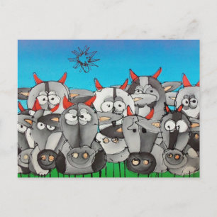 country girls postcard