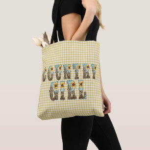 Country Girls Typography Tote Bag