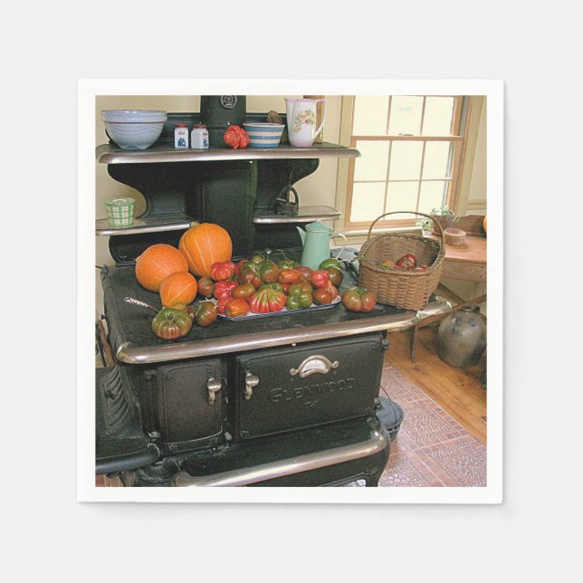Country Glenwood Harvest Stove Paper Napkin (Front)