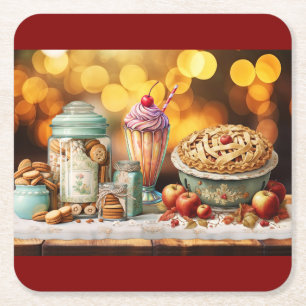 Country Goodies Square Paper Coaster