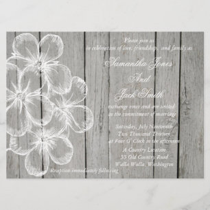 Country Grey Wedding Invitation