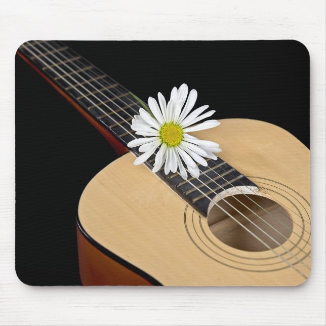 Country Guitar and Daisy Mouse Pad (Front)