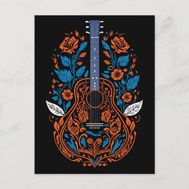 Country Guitar Art Postcard (Front)