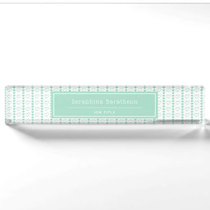 Country Heart Stripe Pattern Personalised Nameplate