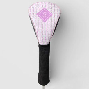 Country Heart Stripes Pattern Monogram Golf Head Cover