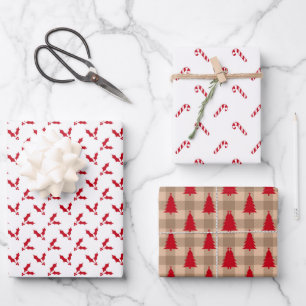 Country Holiday Christmas Wrapping Paper Sheet
