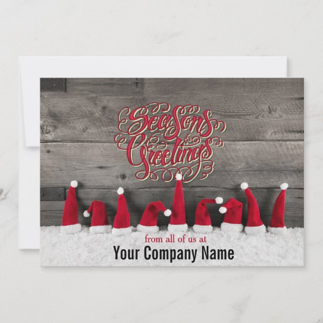 Country Holiday Wishes Corporate Card (Front)