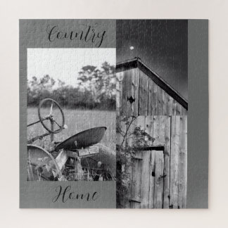 "Country Home" Tractor Barn Collage Jigsaw Puzzle