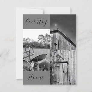 "Country Home" Tractor Barn Collage Postcard