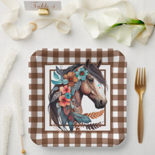 Country Horse Paper Plate