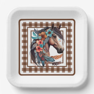 Country Horse Paper Plate