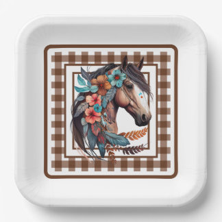 Country Horse Paper Plate