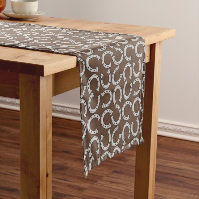 Country Horse shoe pattern table runner (In Situ)