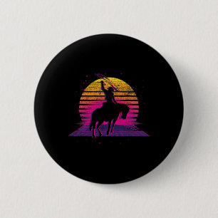 Country Horseck Riding Western Retro Vaporwave Cow 6 Cm Round Badge