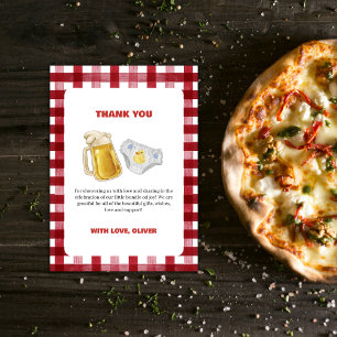 Country Huggies Chuggies Beer Diaper Baby Shower Thank You Card