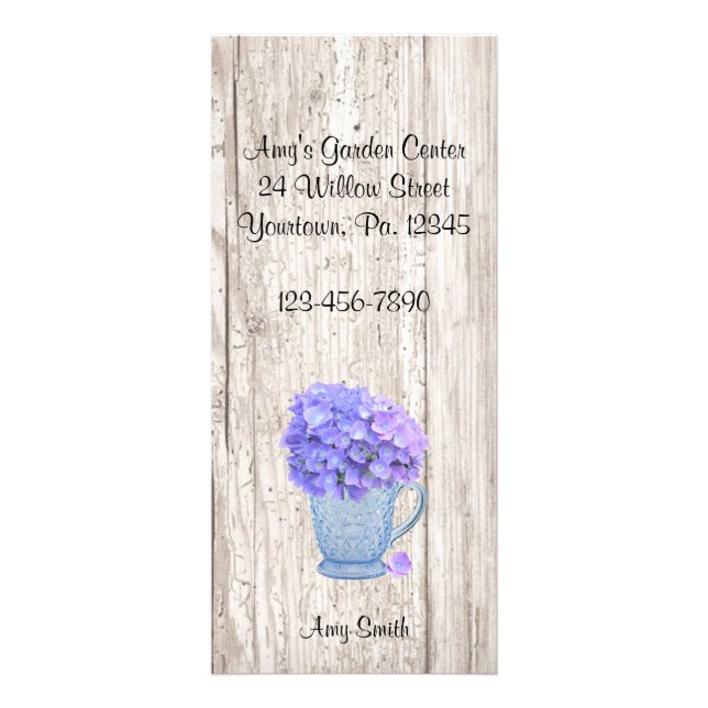 Country Hydrangea Rack Card (Front)