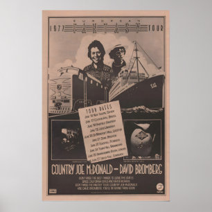 COUNTRY JOE McDonalds Poster - 1977 original NME