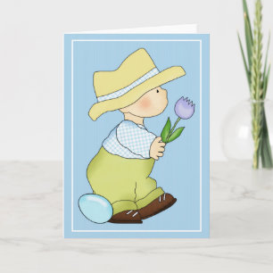 Country Kids Easter Time d2 Easter Greeting Card