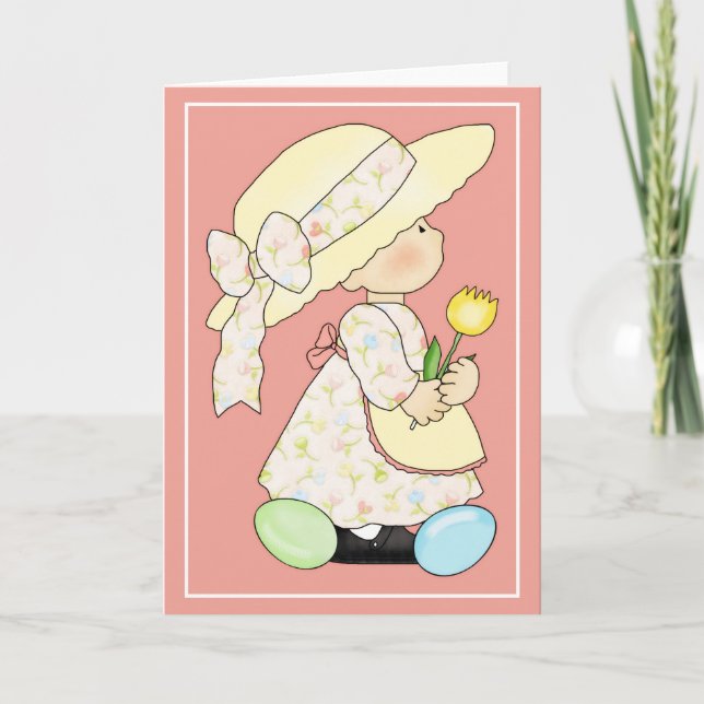 Country Kids Easter Time d3 Easter Greeting Card (Front)