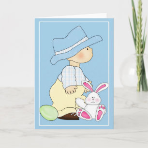 Country Kids Easter Time d4 Easter Greeting Card