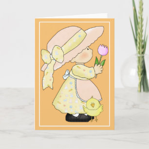 Country Kids Easter Time d5 Easter Greeting Card