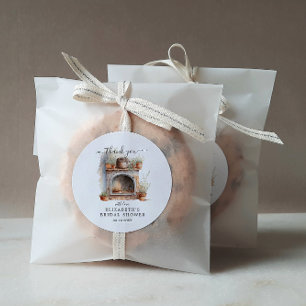 Country Kitchen Bridal Shower Thank You Classic Round Sticker