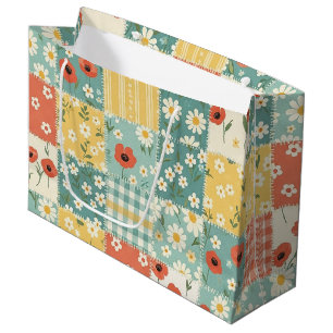 Country Kitchen Floral Pattern Large Gift Bag
