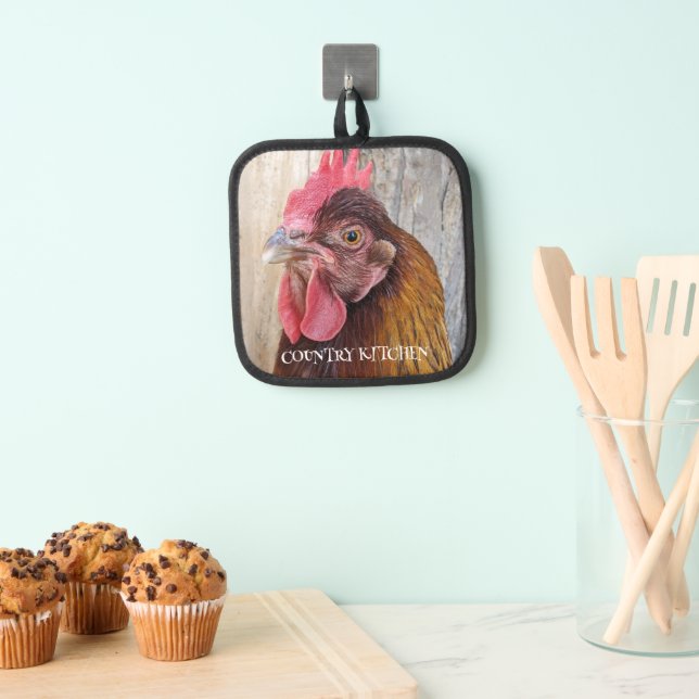 Country Kitchen Red Chicken Hen Pot Holder (Insitu(Hanging))
