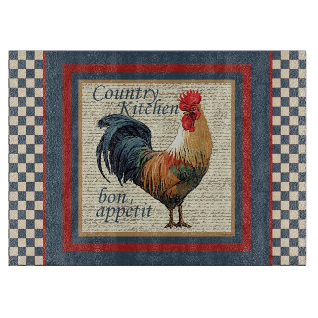 Country Kitchen-Rooster Cutting Board (Front)
