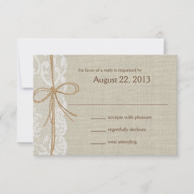 Country Lace and Burlap Response (Front)