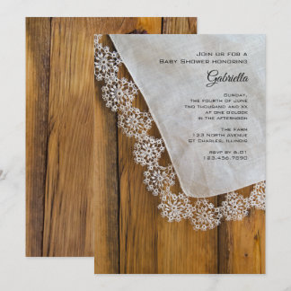 Country Lace Baby Shower Invitation