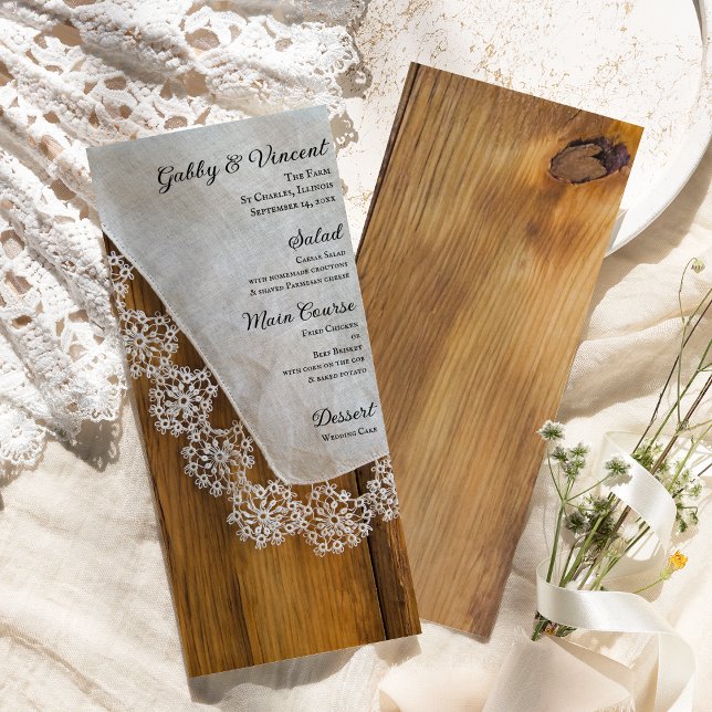 Country Lace Barn Wedding Menu (Creator Uploaded)