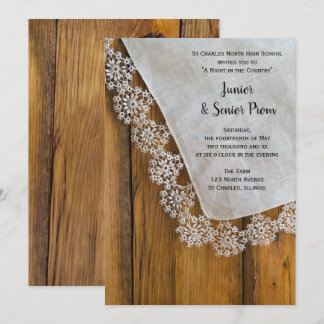 Country Lace Junior / Senior Prom Invitation