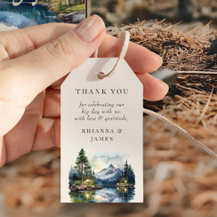 Country Lake Woodsy Waterfront Favour Gift Tags