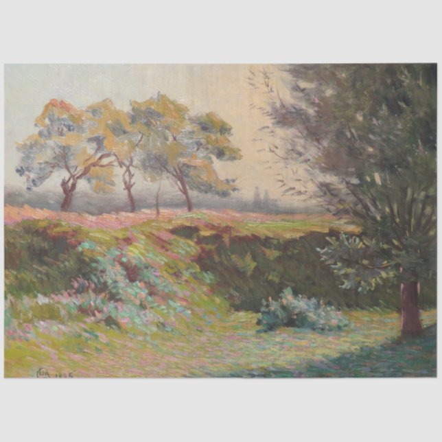 Country Landscape (by Léo Gausson) Tissue Paper (Front)