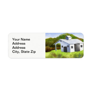 Country landscapes field farm barn silo.