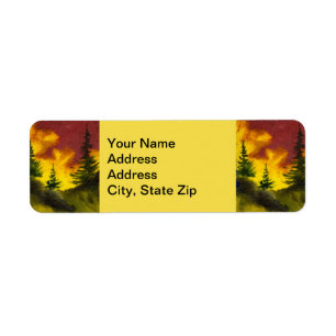 Country landscapes sunrise sunset pine tree cliff.