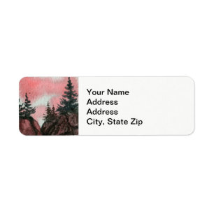 Country landscapes sunrise sunset pink sky pine.