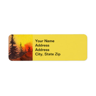 Country landscapes yellow sunrise sunset sky.