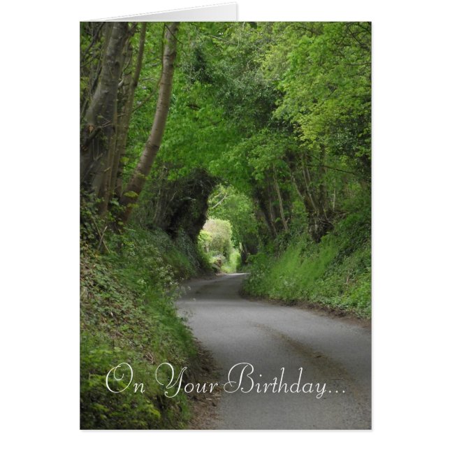Country Lane Birthday Card (Front)