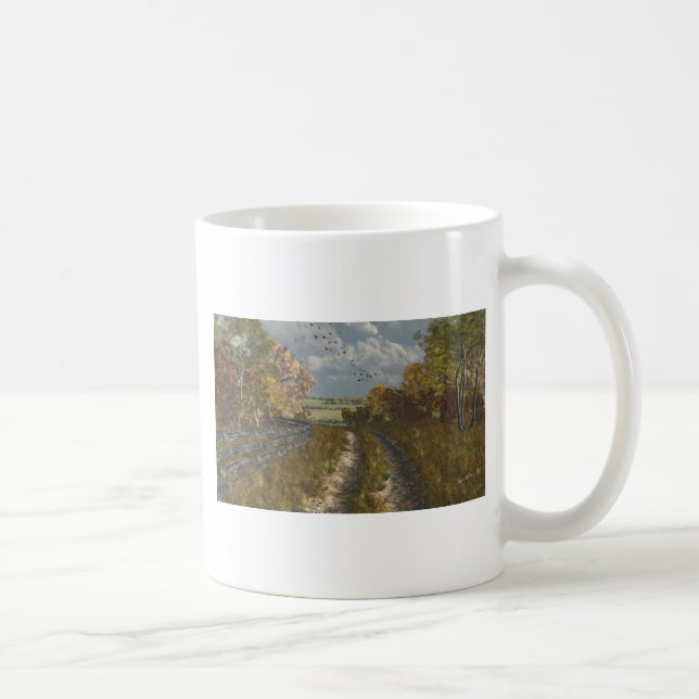 Country Lane in Fall Coffee Mug (Right)