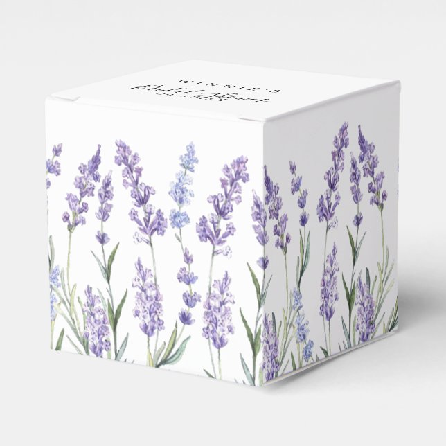 Country Lavender Favour Box (Front Side)