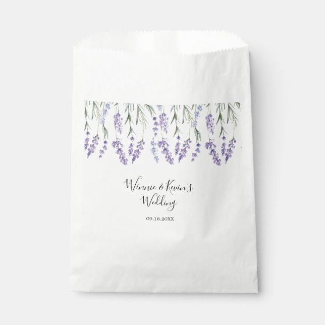 Country Lavender Wedding Favour Bags (Front)