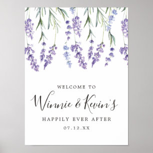 Country Lavender Wedding Sign