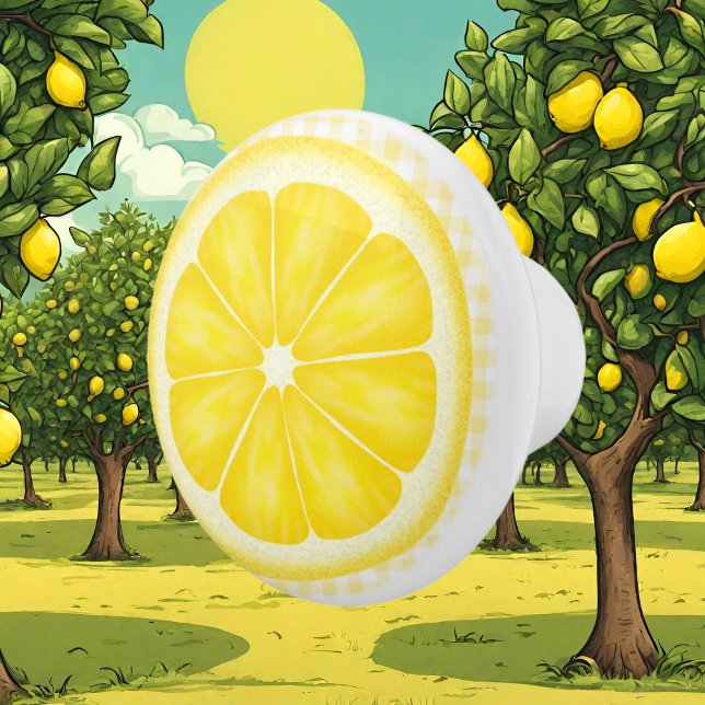 Country Lemon fruit ceramic knob (Creator Uploaded)