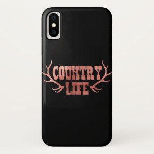 Country Life Antlers Peach Rose Gold Glam Case-Mate iPhone Case