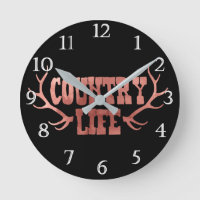 Country Life Antlers Peach Rose Gold Glam